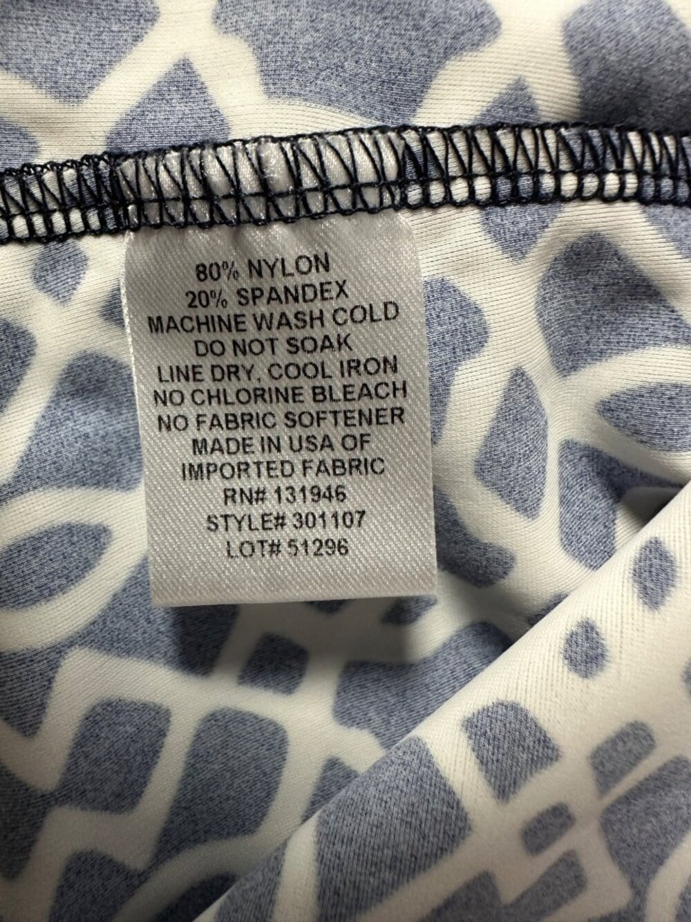 Jude Connally Megan Tunic Top Navy White Geo Print Medium - Picture 8 of 11